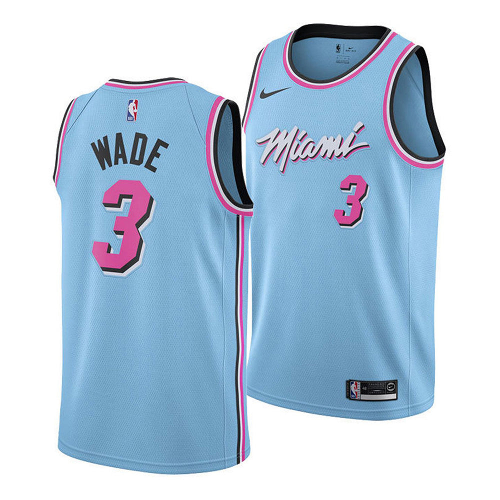 Men's Miami Heat Dwyane Wade City Edition Jersey - Light Blue