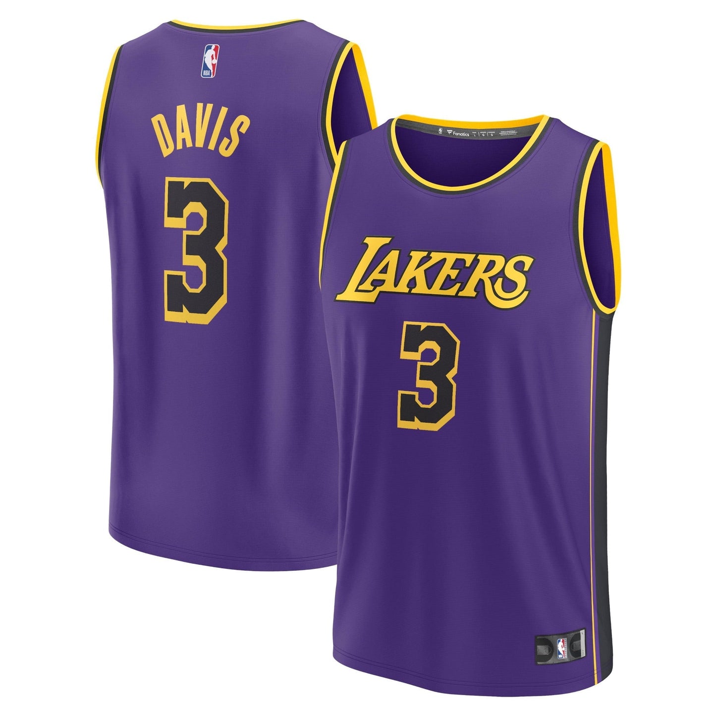 Men's Fanatics Branded Anthony Davis Purple Los Angeles Lakers Fast Break Replica Player Jersey - Statement Edition