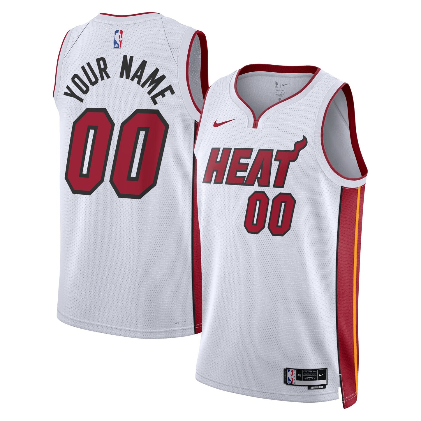 Miami Heat Nike Unisex Swingman Custom Jersey White - Icon Edition