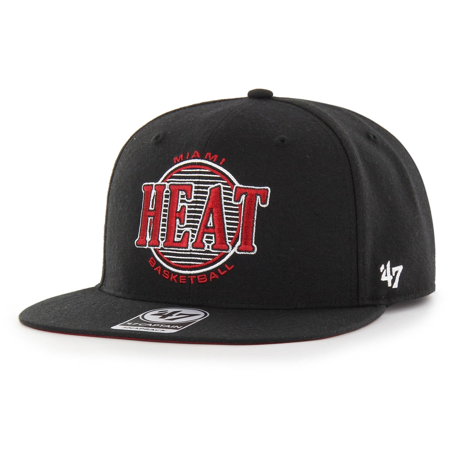 Miami Heat '47 High Post Captain Snapback Hat - Black