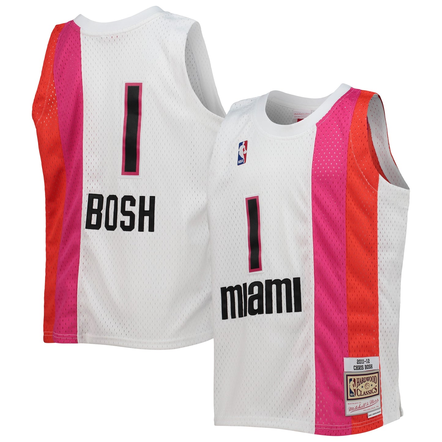 Chris Bosh Miami Heat Mitchell & Ness Youth 2011-12 Hardwood Classics Swingman Jersey - White
