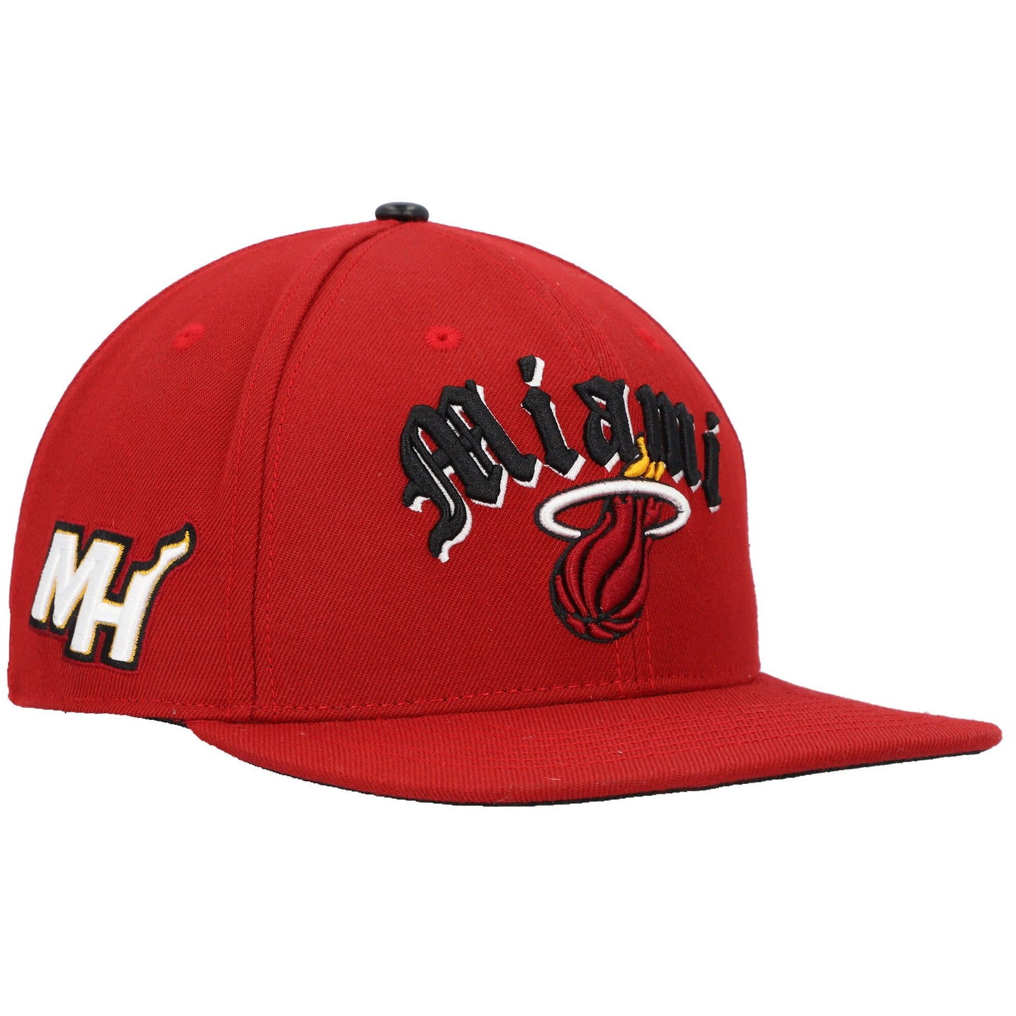 Miami Heat Pro Standard Old English Snapback Hat - Red