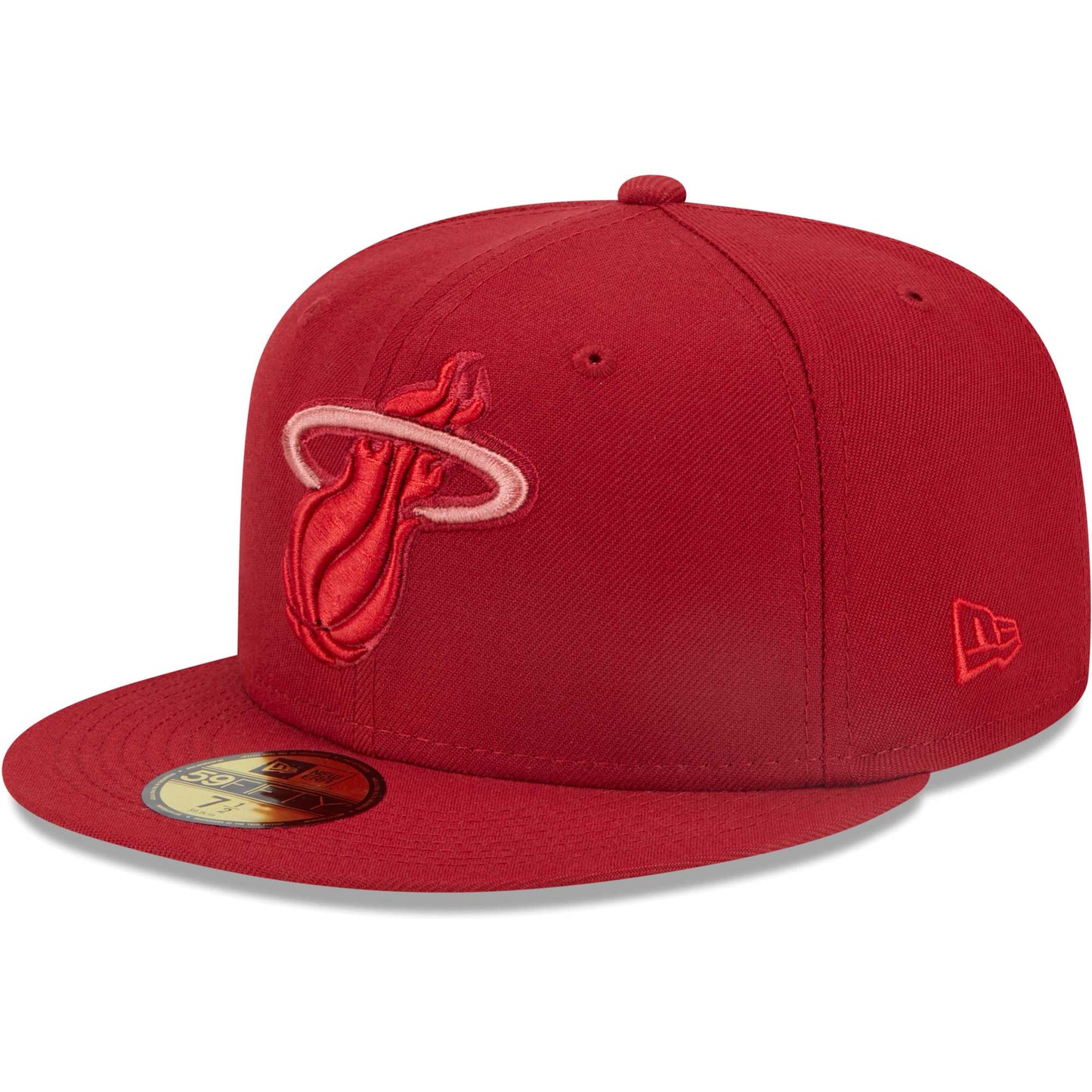 Miami Heat New Era Monocamo 59FIFTY Fitted Hat - Red