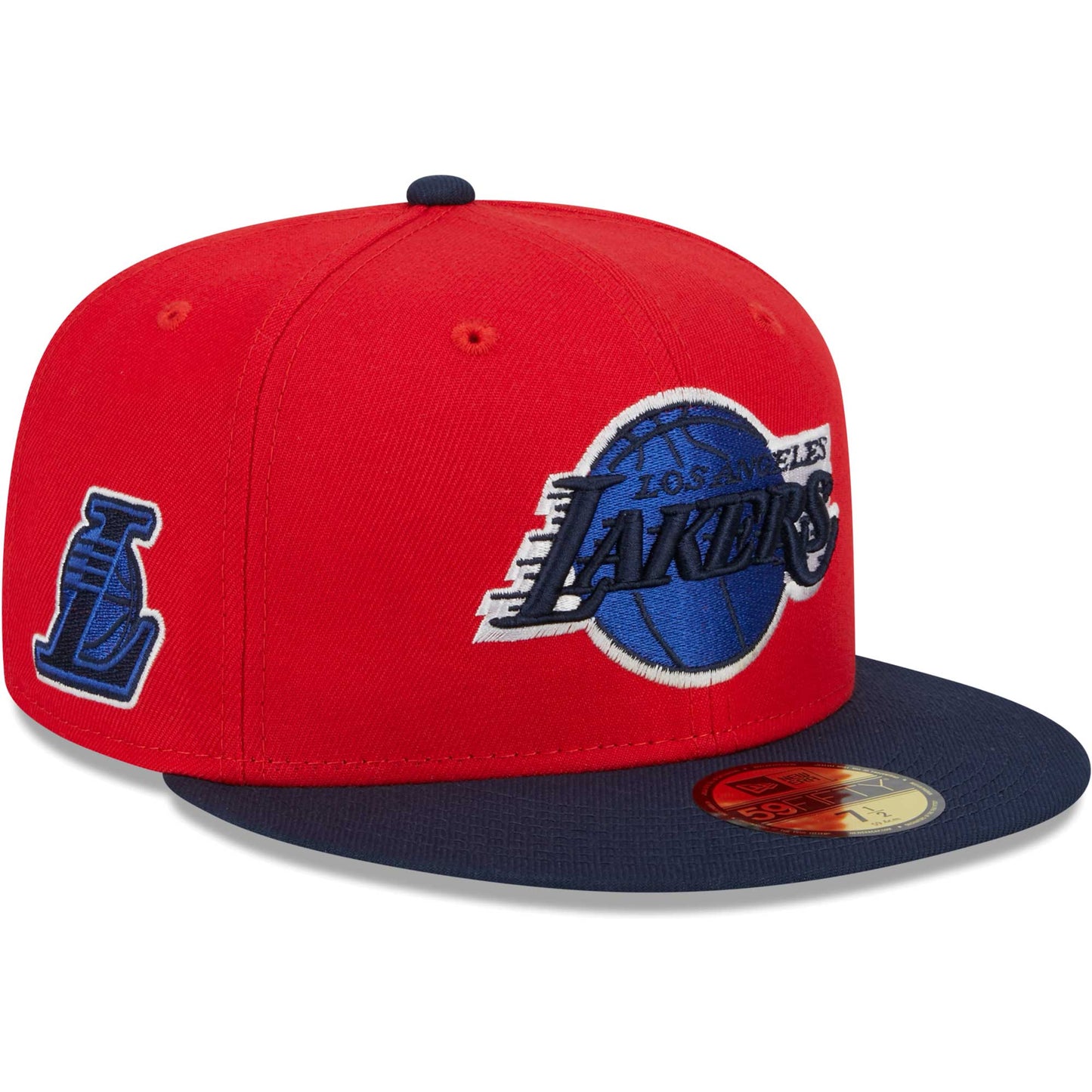 Los Angeles Lakers New Era 59FIFTY Fitted Hat - Red/Navy