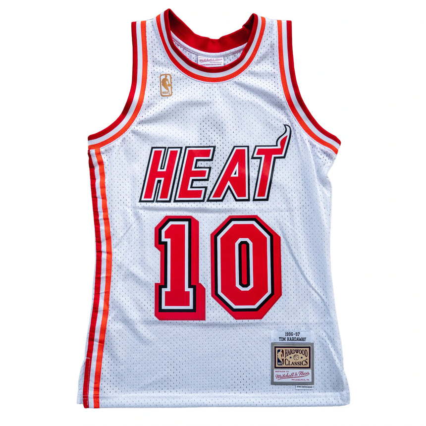 Miami Heat Tim Hardaway Mitchell & Ness NBA Mens Hardwood Classics White Swingman Jersey