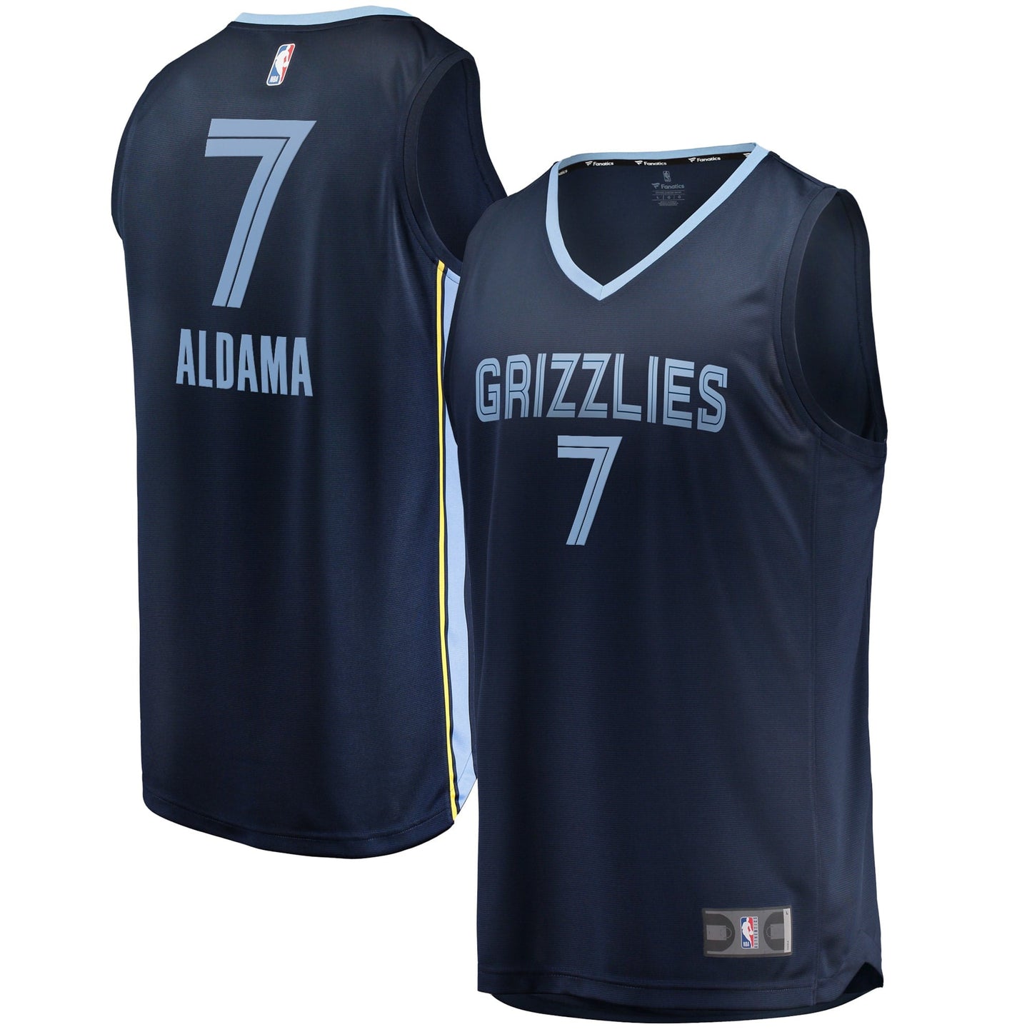 Men's Fanatics Branded Santi Aldama Navy Memphis Grizzlies 2021/22 Fast Break Replica Jersey - Icon Edition