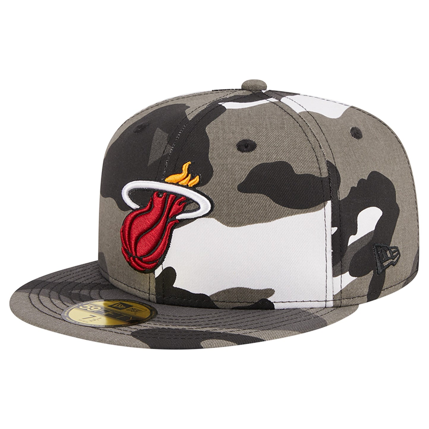 Miami Heat New Era Snow Camo 59FIFTY Fitted Hat