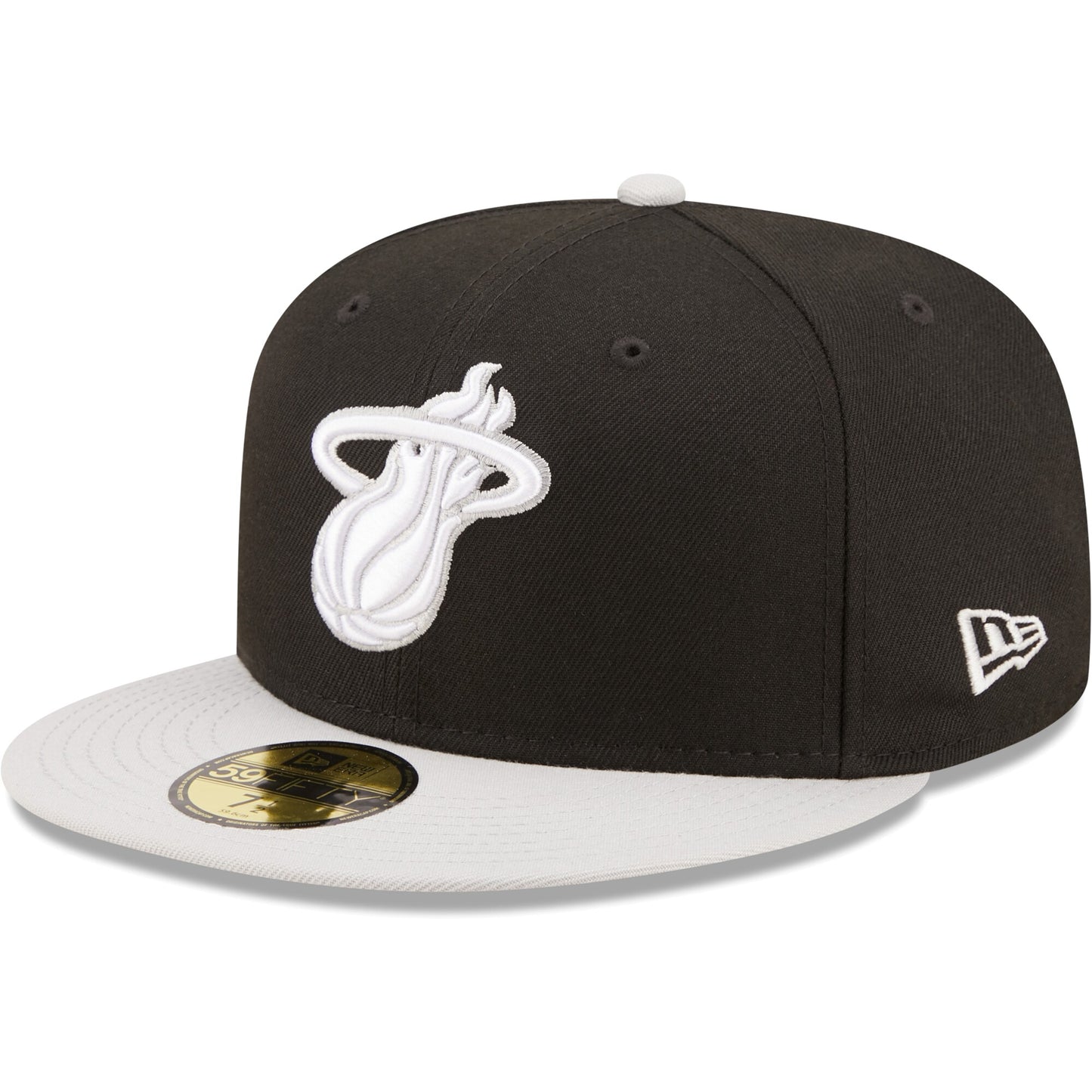 Miami Heat New Era Two-Tone Color Pack 59FIFTY Fitted Hat - Black/Gray