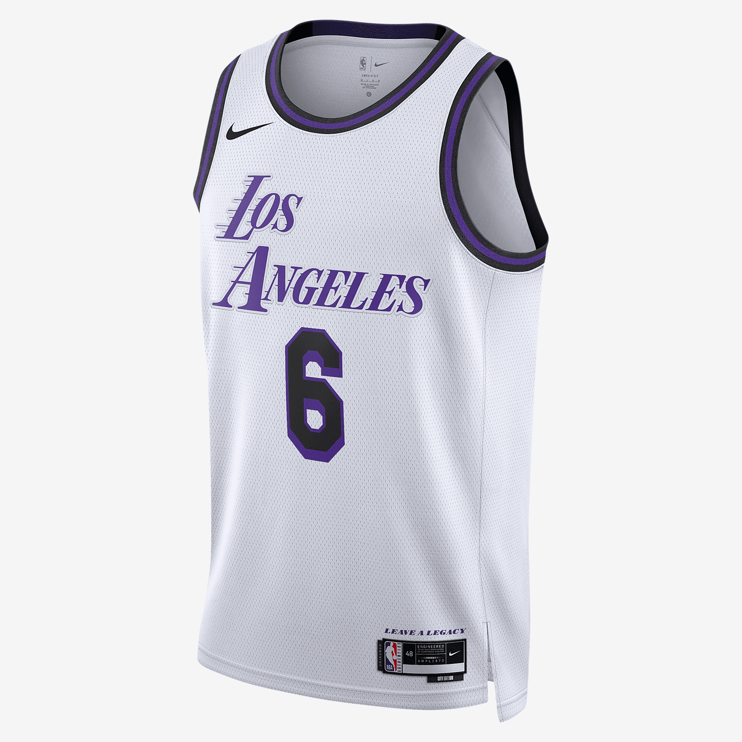 LeBron James Los Angeles Lakers City Edition Nike Dri-FIT NBA Swingman Jersey - White