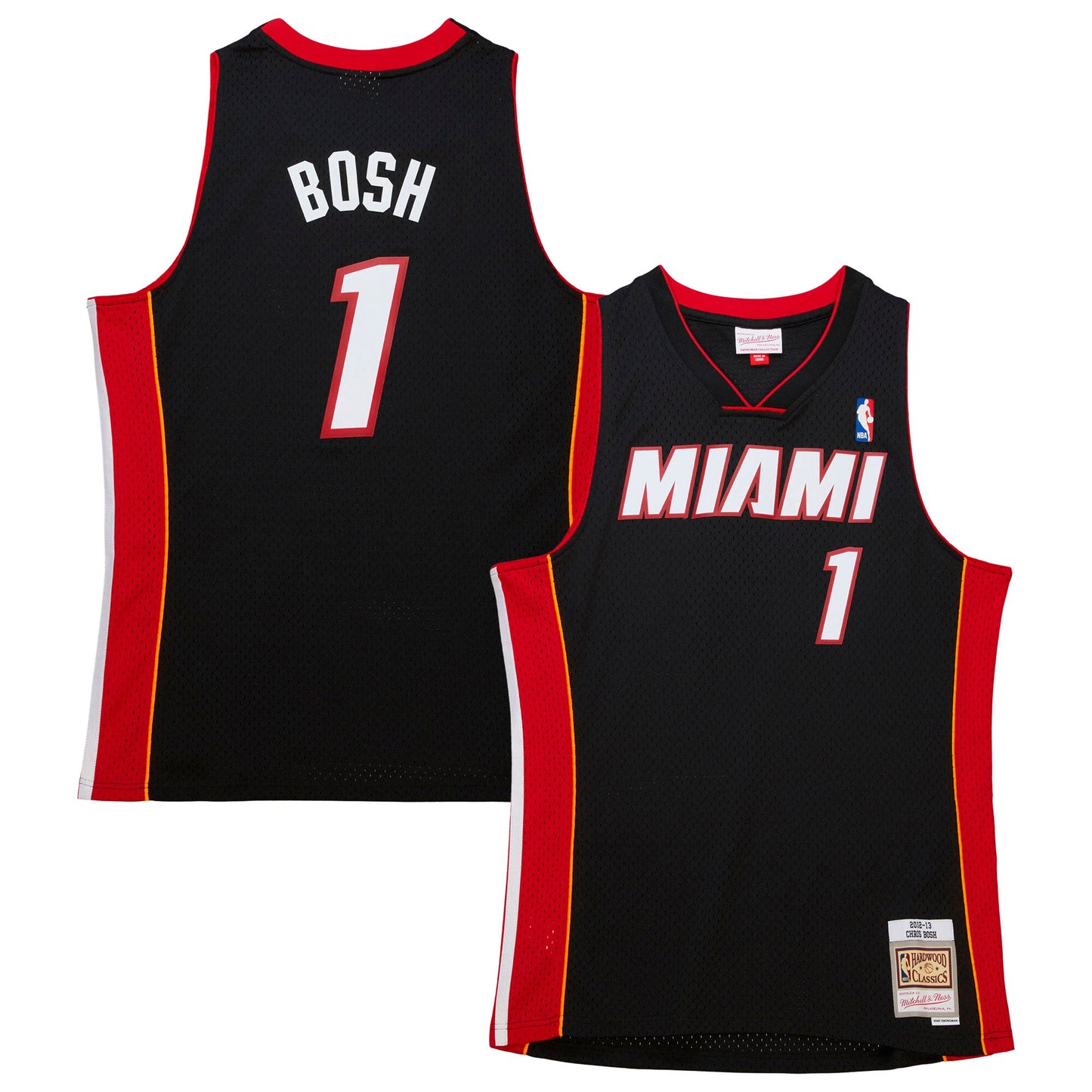 Chris Bosh Miami Heat Mitchell & Ness Hardwood Classics Swingman Jersey - Black