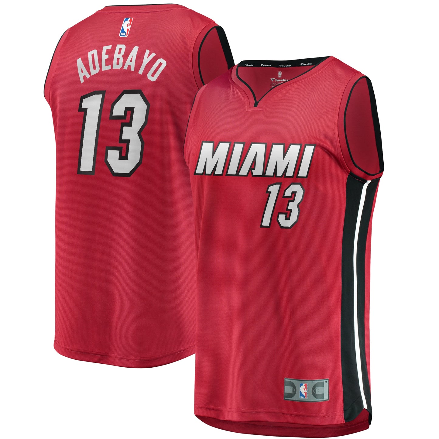 Bam Adebayo Miami Heat Fanatics Branded Fast Break Replica Player Jersey - Statement Edition - Red