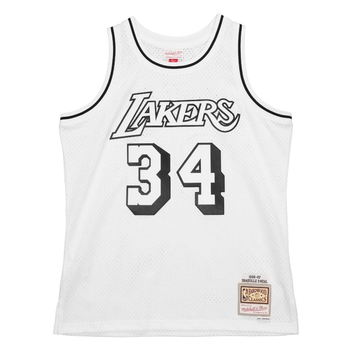 White Black Swingman Shaquille O'Neal Los Angeles Lakers 1996-97 Jersey