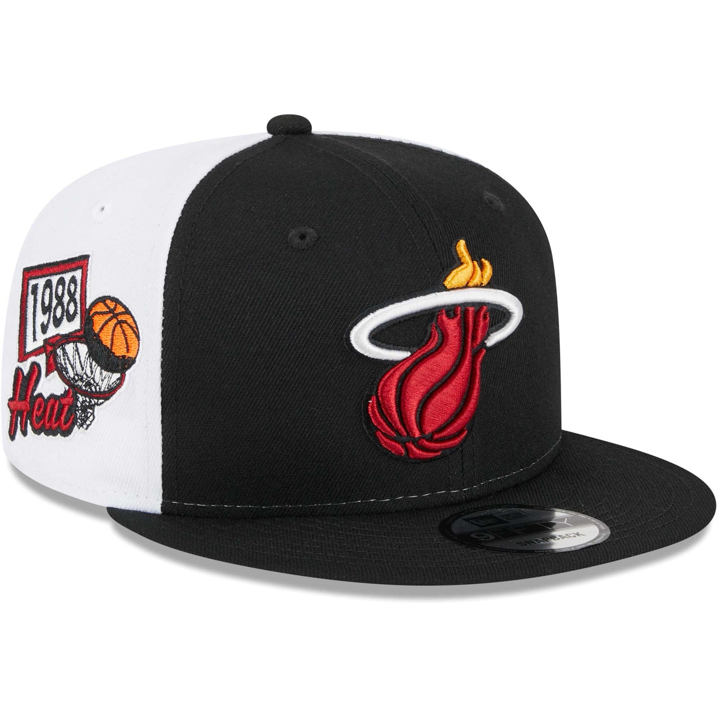 Miami Heat New Era Pop Panels 9FIFTY Snapback Hat - Black