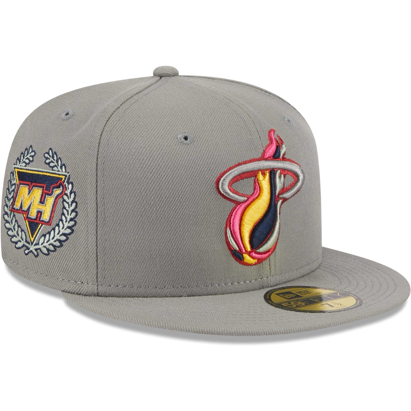 Miami Heat New Era Color Pack 59FIFTY Fitted Hat - Gray