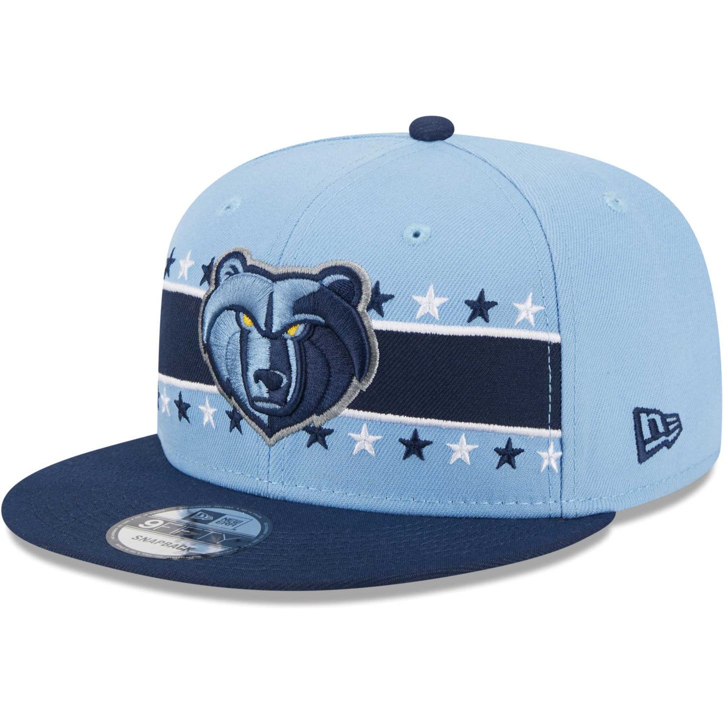 Memphis Grizzlies New Era Banded Stars 9FIFTY Snapback Hat - Light Blue
