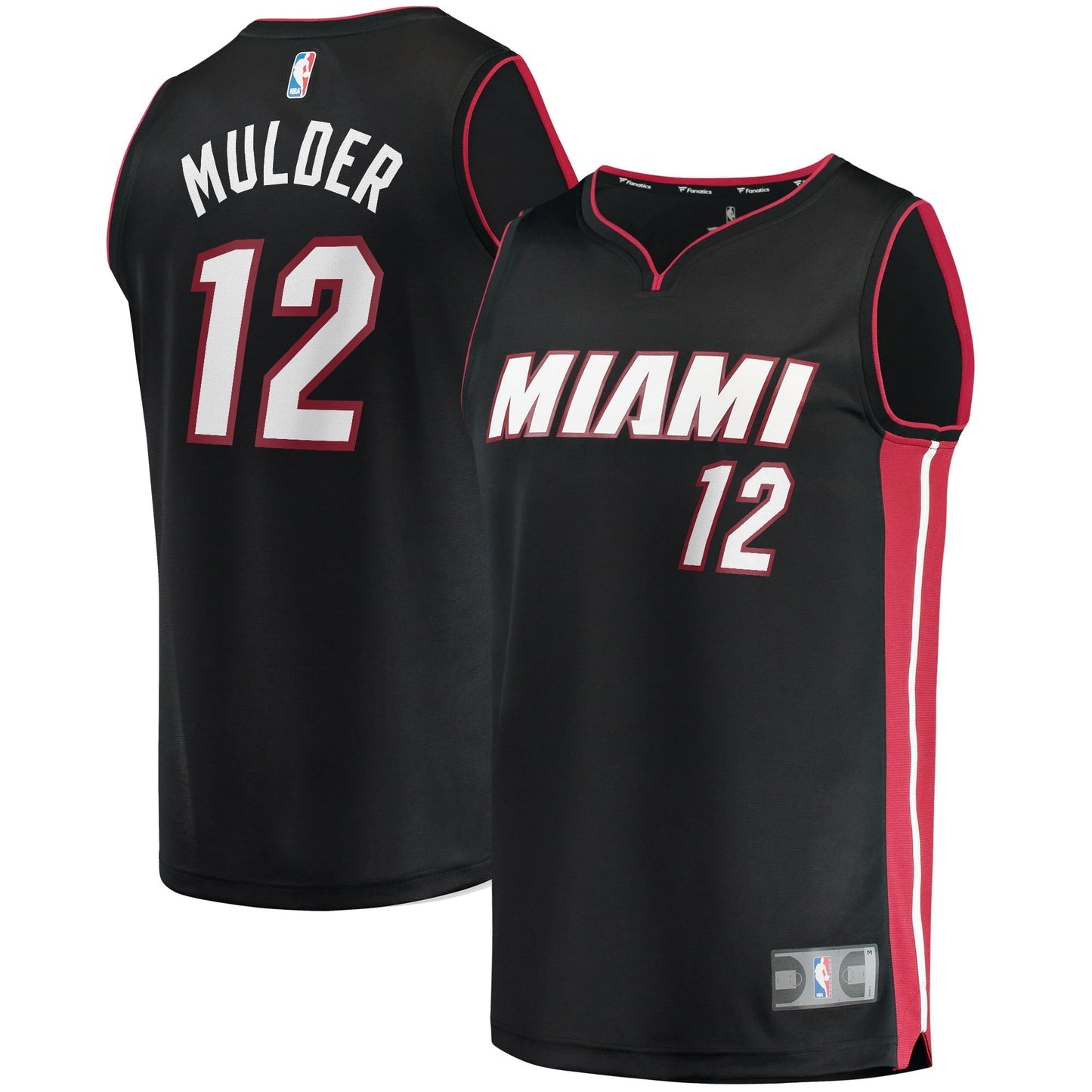 Men's Fanatics Branded Mychal Mulder Black Miami Heat 2021/22 Fast Break Replica Jersey - Icon Edition